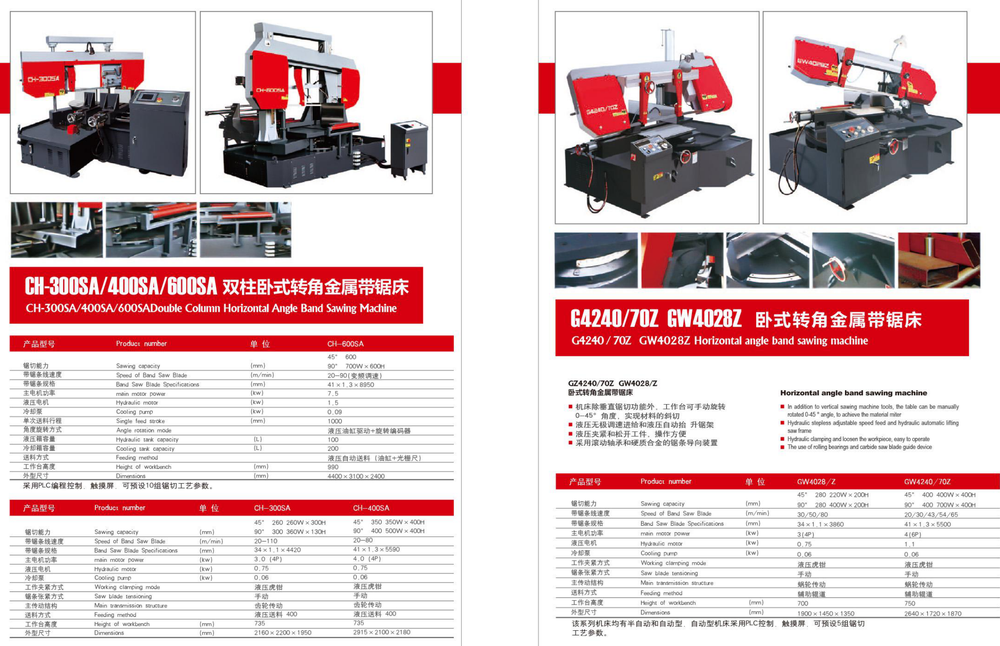 Horizontal Angle Band Sawing Machine